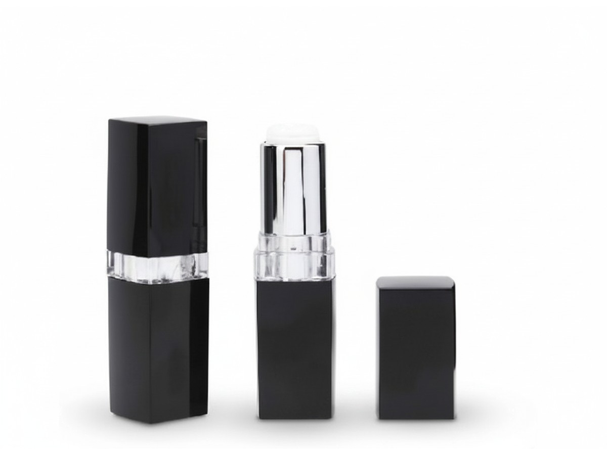 Square Lipstick Container with Metallic Band — Lipstick Containers