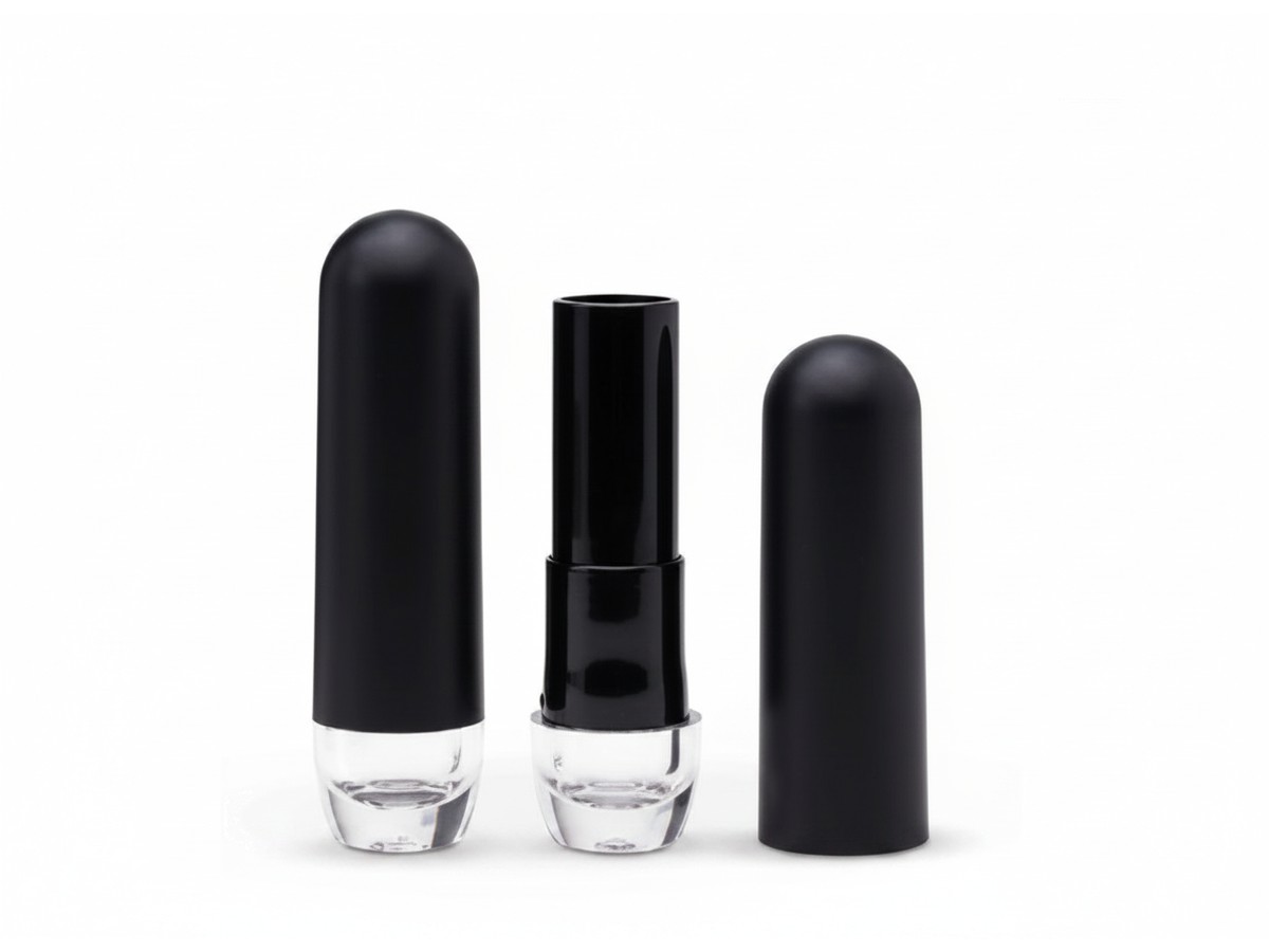 Round Bullet Lipstick Container with Clear Base — Lipstick Containers