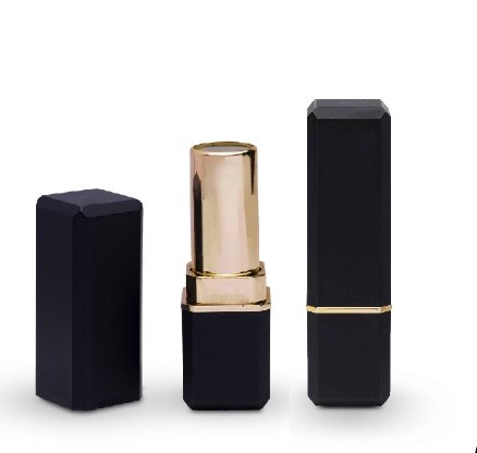 Square Lipstick Container with Gold Barrel — Lipstick Containers
