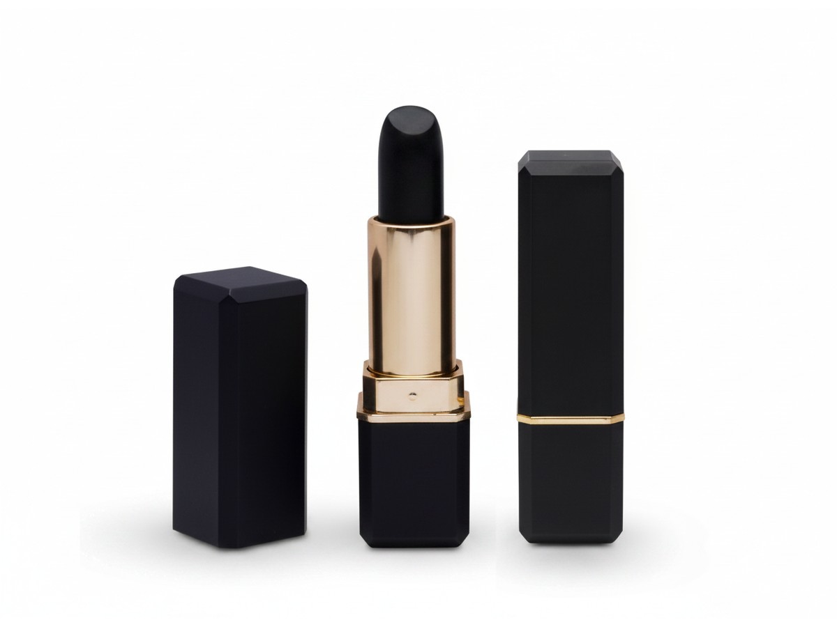 Square Lipstick Container with Gold Barrel — Lipstick Containers
