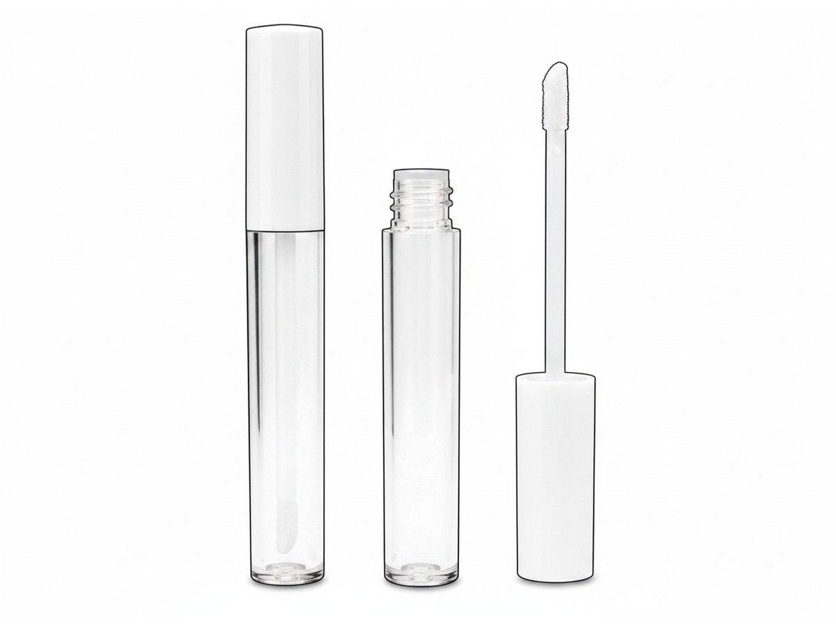 Lip Gloss Container 4.2 ml - White Cap — Lip Gloss Containers