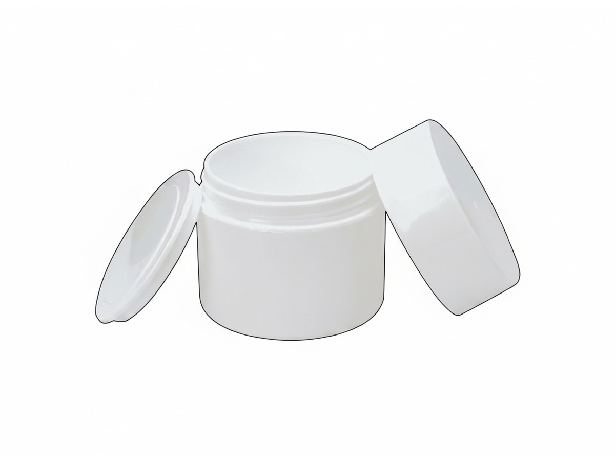 HDPE/PP Cream Jar 50-100 gms - Double Wall White — HDPE & PP Jars