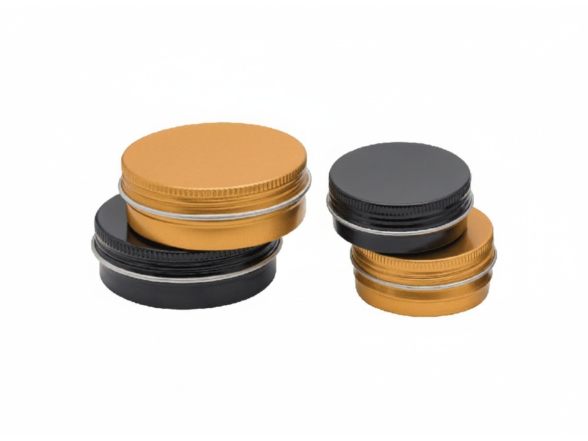 Aluminium Jar 30-60 ml - Black & Gold — Aluminium Jars